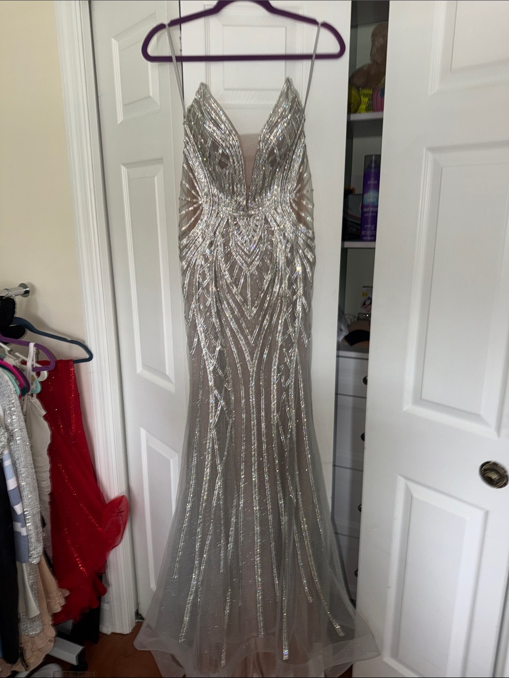 Beautiful prom dress. Worn only  few hours